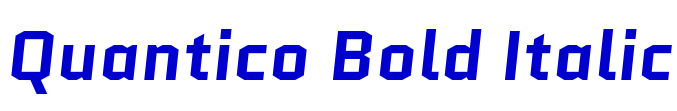 Quantico Bold Italic Schriftart